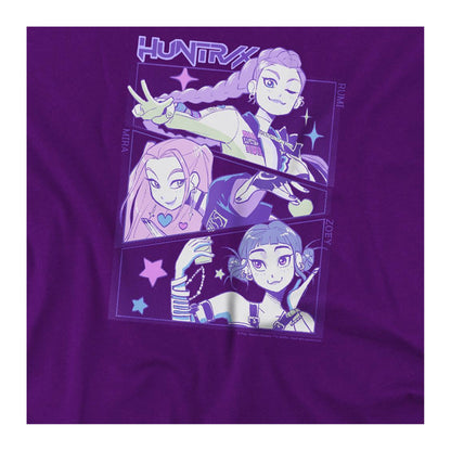 Purple - Side - K-Pop Demon Hunters Childrens-Kids Huntr-X Anime T-Shirt