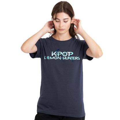 Deep Navy - Lifestyle - K-Pop Demon Hunters Womens-Ladies Colour Logo T-Shirt