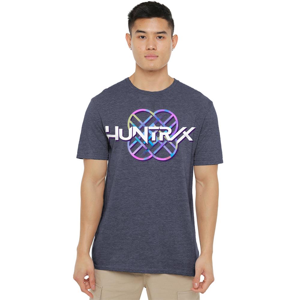 Navy - Lifestyle - K-Pop Demon Hunters Unisex Adult Huntr-X Pastel Heather Logo T-Shirt