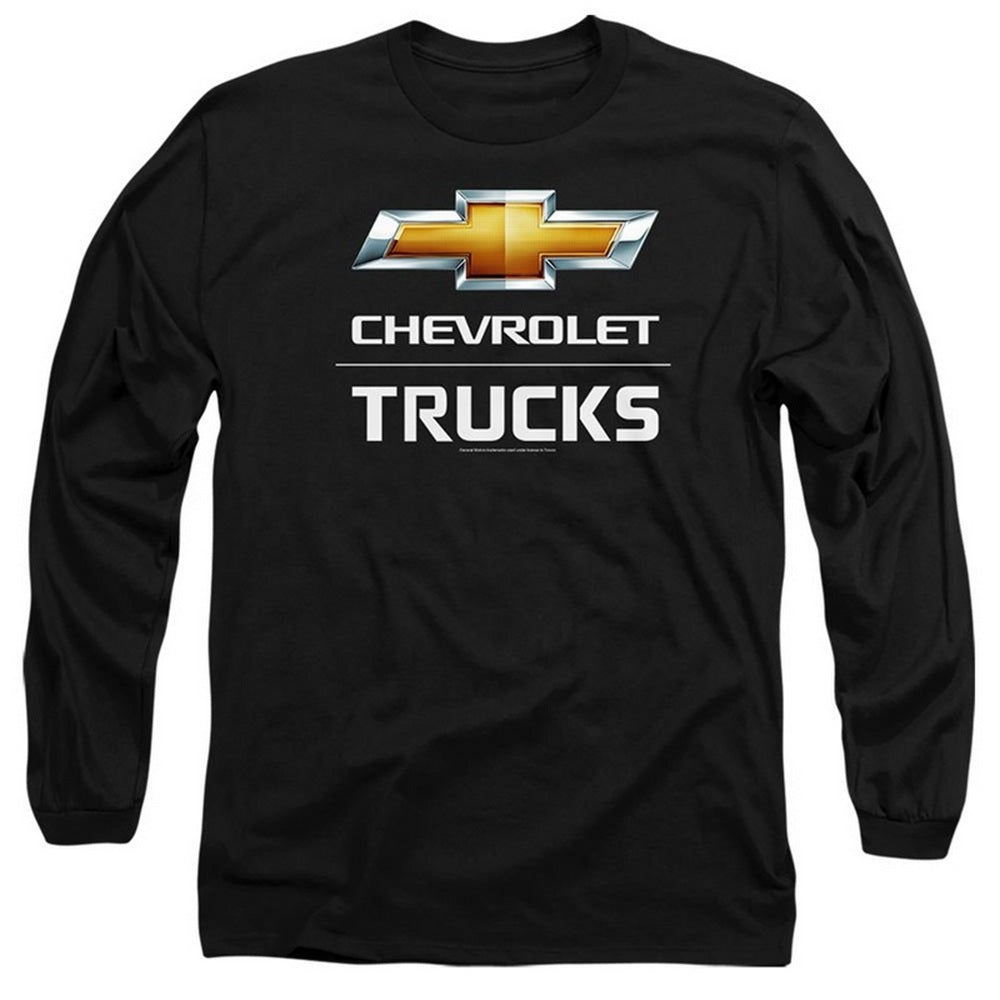 Black - Front - Chevrolet Mens Trucks Long-Sleeved T-Shirt