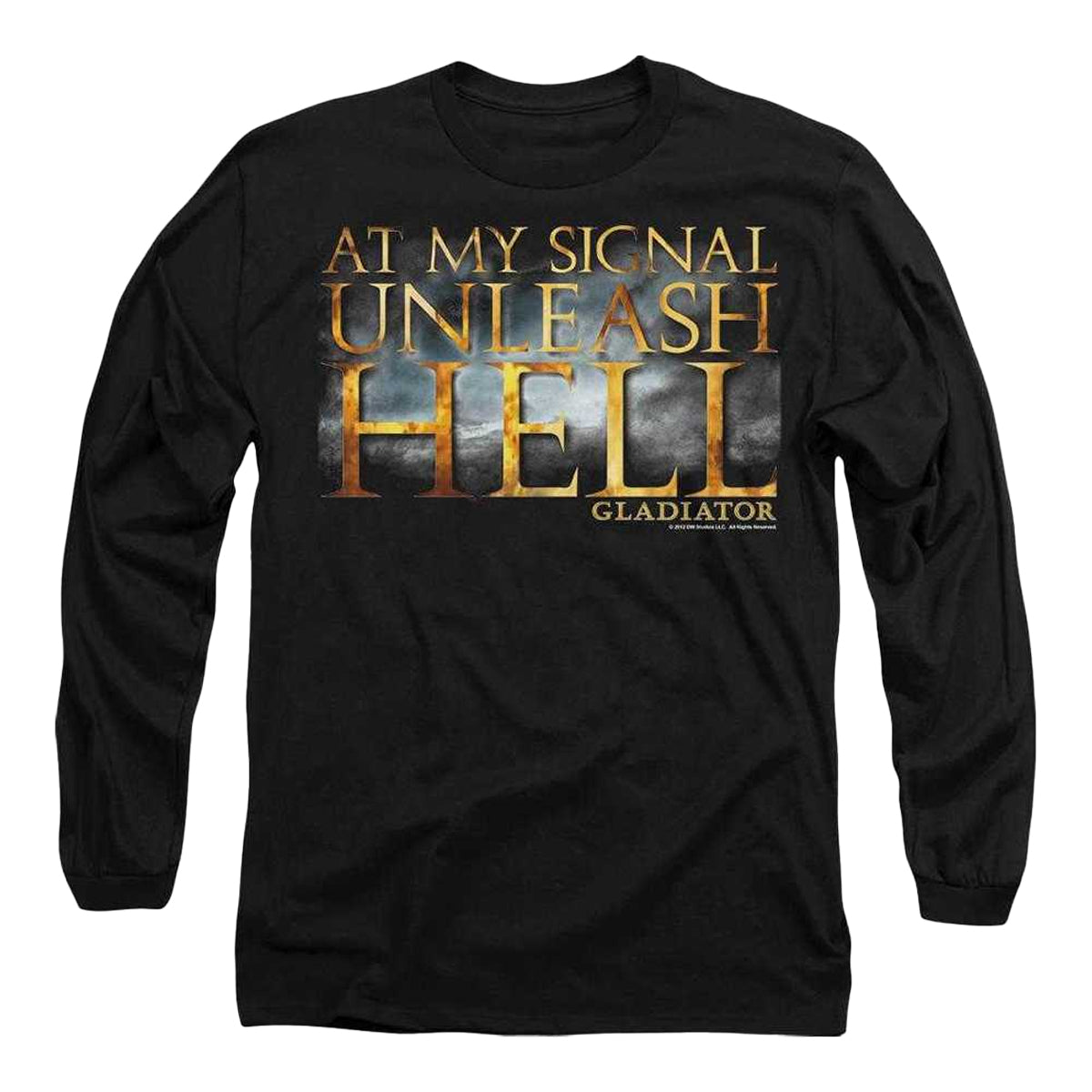Charcoal - Front - Gladiator Mens Unleash Hell Long-Sleeved T-Shirt