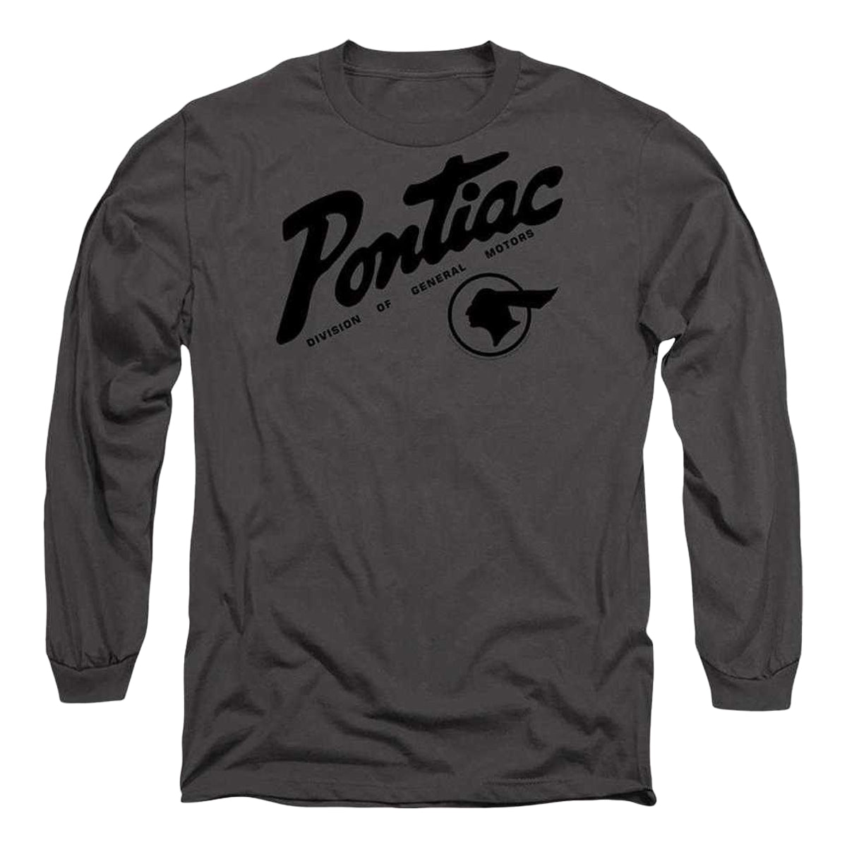 Charcoal - Front - Pontiac Mens Division Long-Sleeved T-Shirt