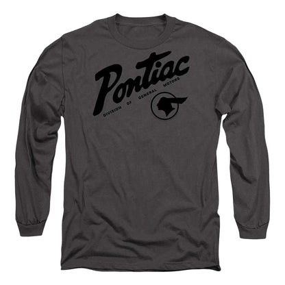 Charcoal - Front - Pontiac Mens Division Long-Sleeved T-Shirt