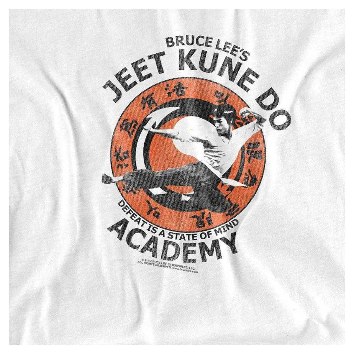 White - Side - Bruce Lee Mens Jeet Kune Long-Sleeved T-Shirt