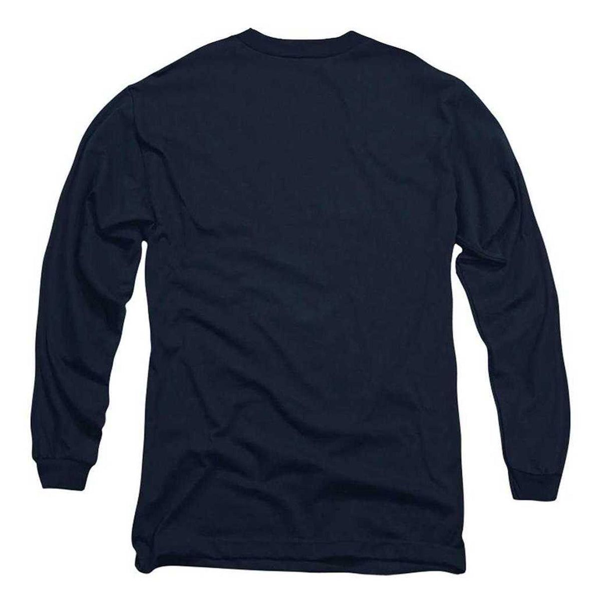 Navy - Back - Chevrolet Mens Flag Camo Long-Sleeved T-Shirt