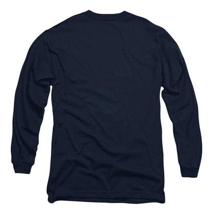 Navy - Back - Chevrolet Mens Flag Camo Long-Sleeved T-Shirt