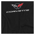 Black - Side - Chevrolet Mens Corvette Emblem Long-Sleeved T-Shirt