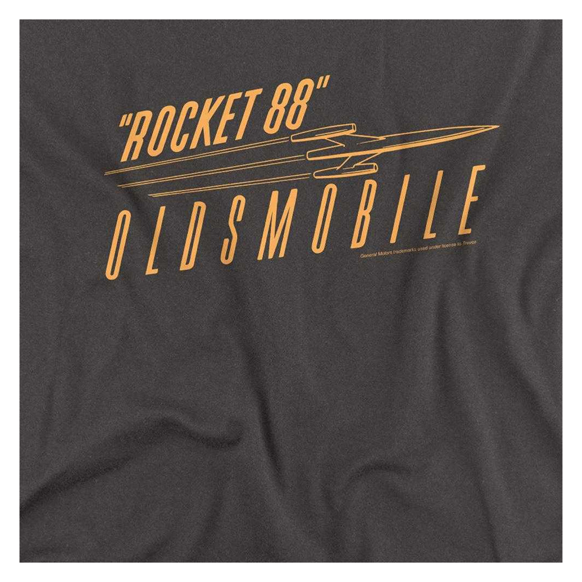 Charcoal - Side - Oldsmobile Mens Retro 88 Long-Sleeved T-Shirt