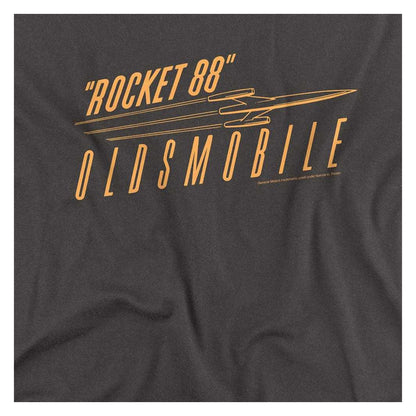 Charcoal - Side - Oldsmobile Mens Retro 88 Long-Sleeved T-Shirt