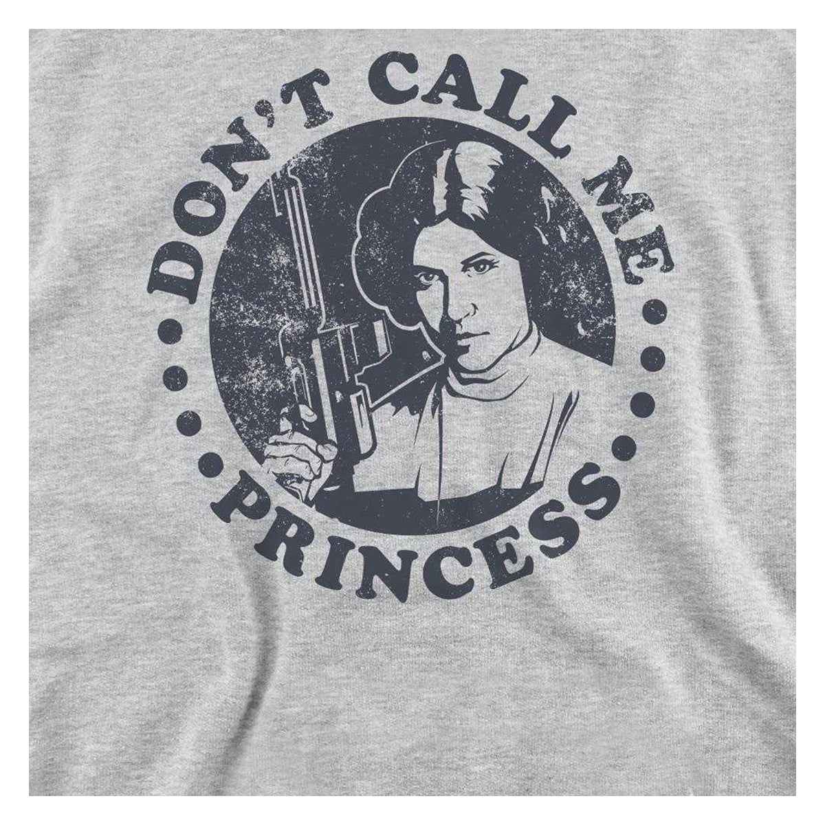 Athletic Heather Grey - Side - Star Wars Womens-Ladies Don´t Call Me Princess Leia Sweatshirt