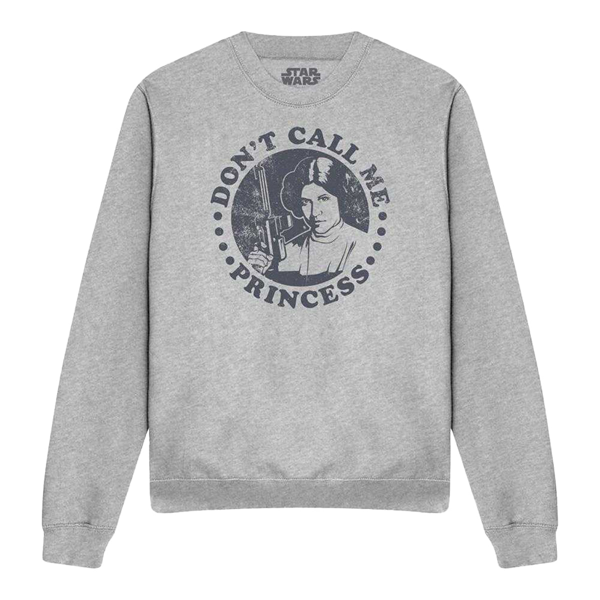 Athletic Heather Grey - Front - Star Wars Womens-Ladies Don´t Call Me Princess Leia Sweatshirt