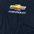 Navy - Side - Chevrolet Mens Stacked Logo Long-Sleeved T-Shirt