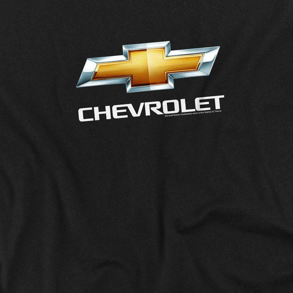 Charcoal - Front - Chevrolet Mens Stacked Logo Long-Sleeved T-Shirt