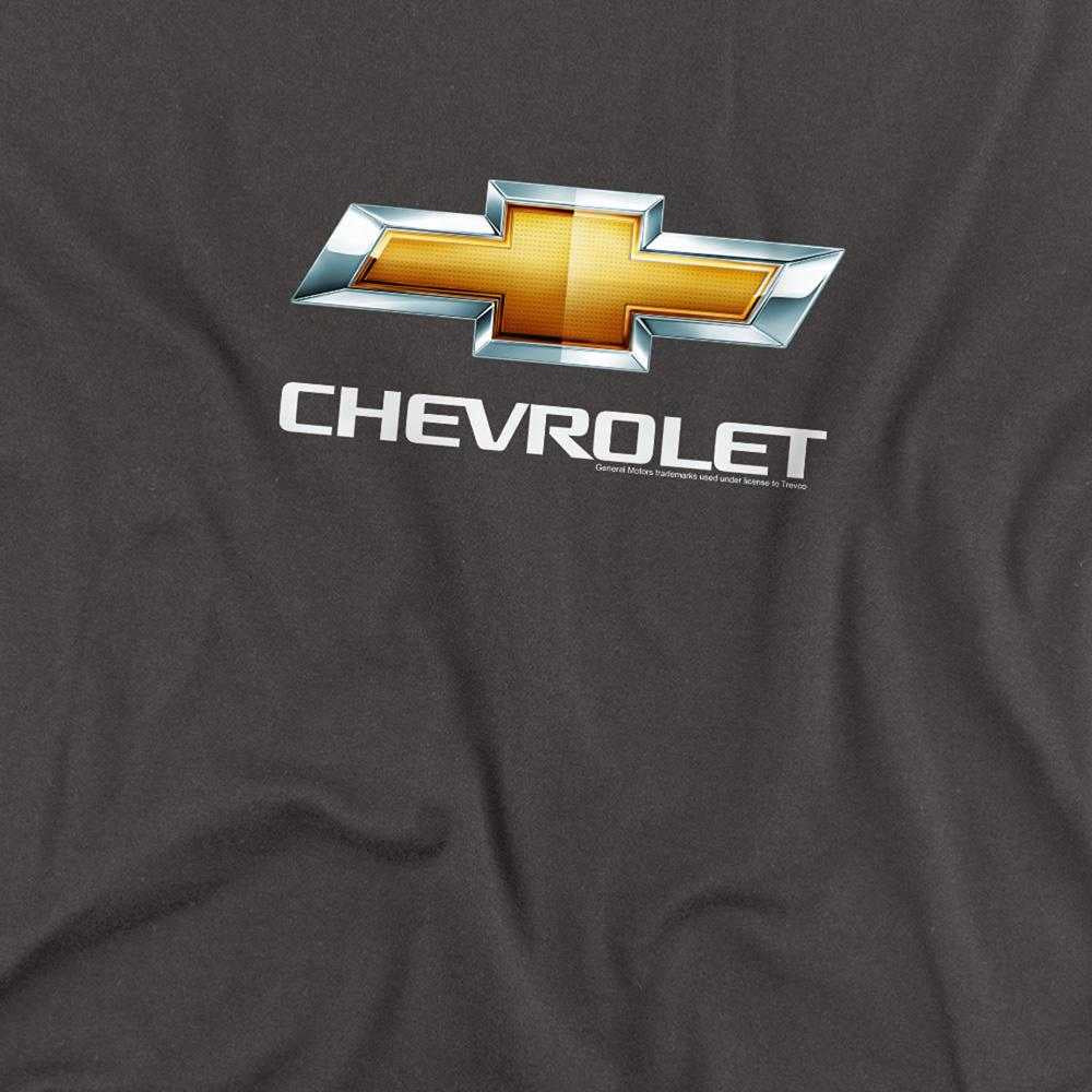 Charcoal - Lifestyle - Chevrolet Mens Stacked Logo Long-Sleeved T-Shirt