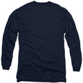Navy - Back - Chevrolet Mens Stacked Logo Long-Sleeved T-Shirt