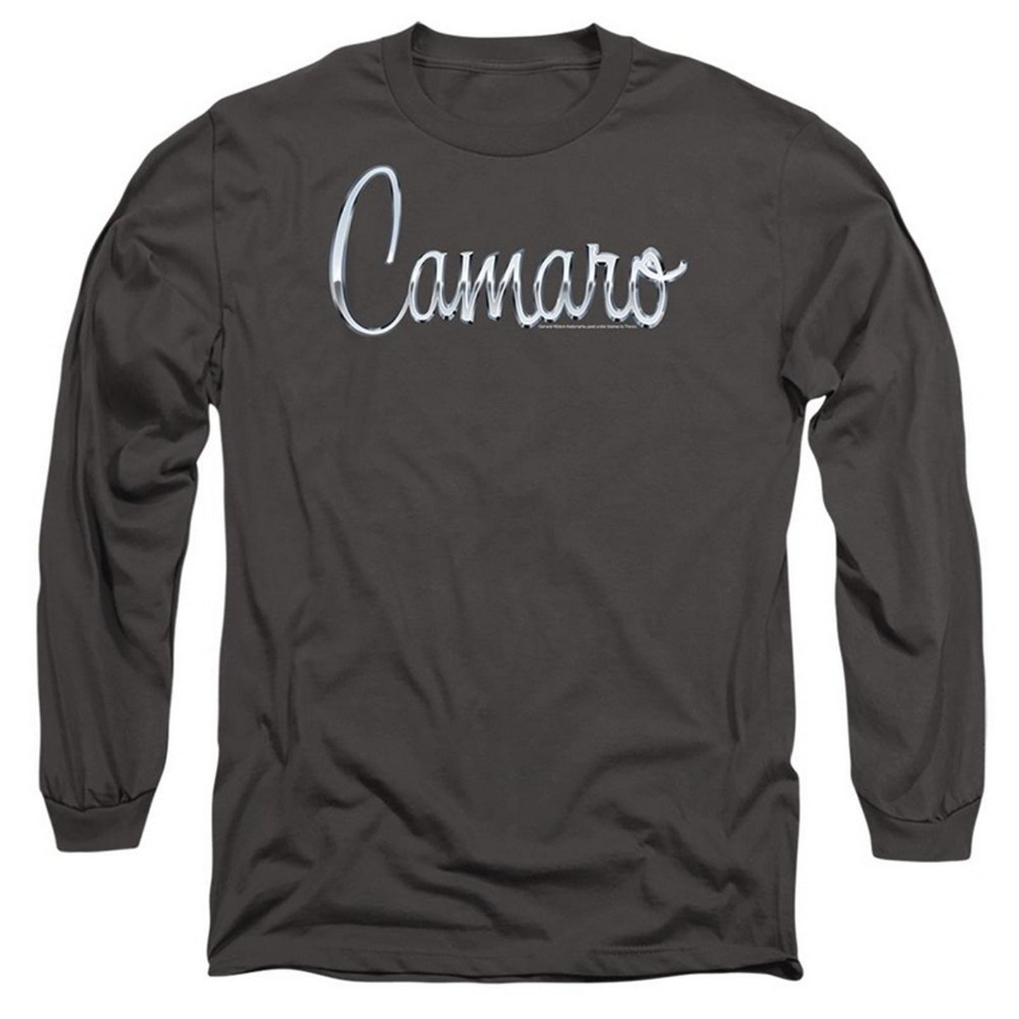 Charcoal - Front - Chevrolet Mens Classic Camaro Long-Sleeved T-Shirt
