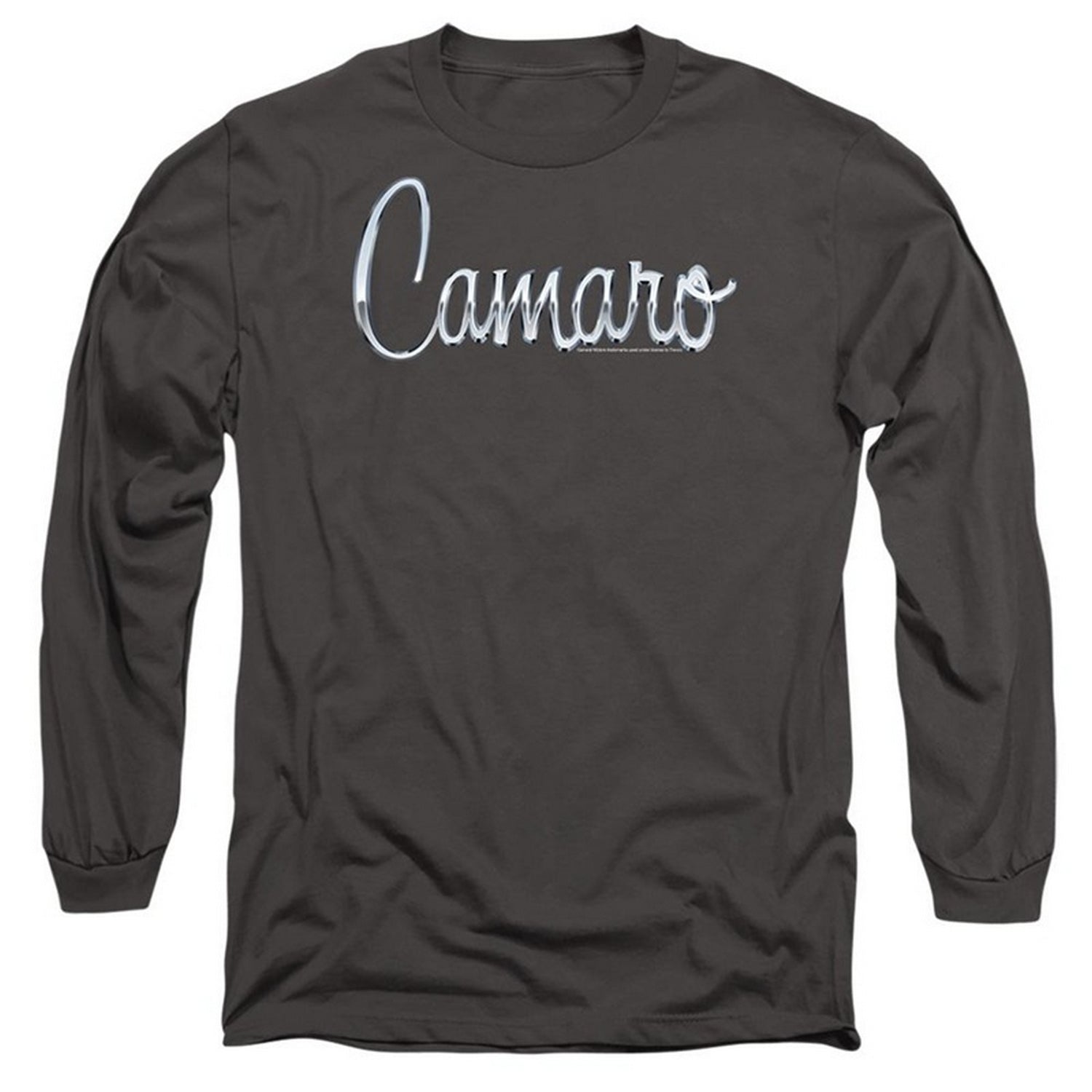 Charcoal - Front - Chevrolet Mens Classic Camaro Long-Sleeved T-Shirt