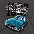 Charcoal - Side - Chevrolet Mens Classic Camaro Long-Sleeved T-Shirt