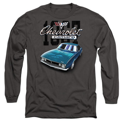 Charcoal - Front - Chevrolet Mens Classic Camaro Long-Sleeved T-Shirt