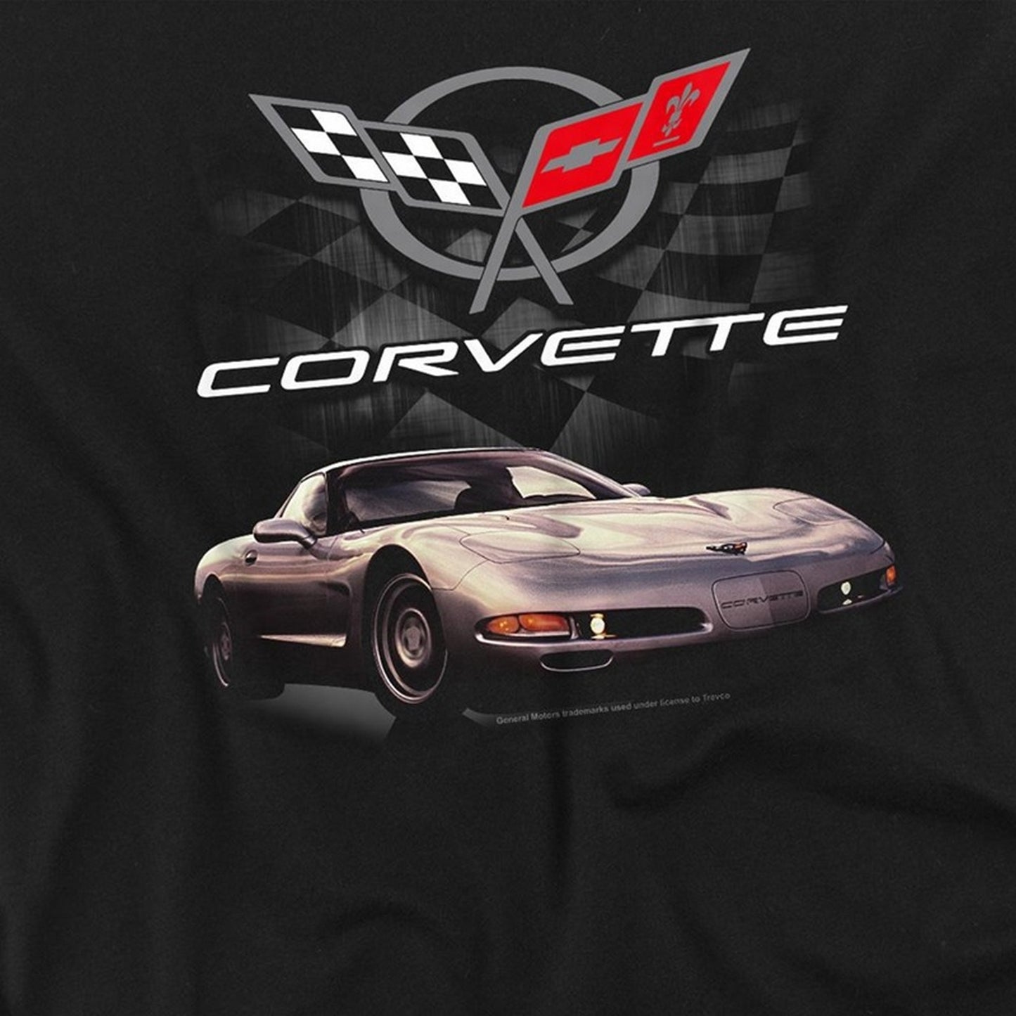 Black - Side - Chevrolet Mens Checkered Long-Sleeved T-Shirt