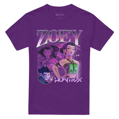 Purple - Front - K-Pop Demon Hunters Unisex Adult Huntr-X Zoey Bootleg T-Shirt