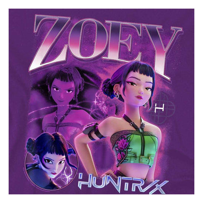 Purple - Pack Shot - K-Pop Demon Hunters Unisex Adult Huntr-X Zoey Bootleg T-Shirt