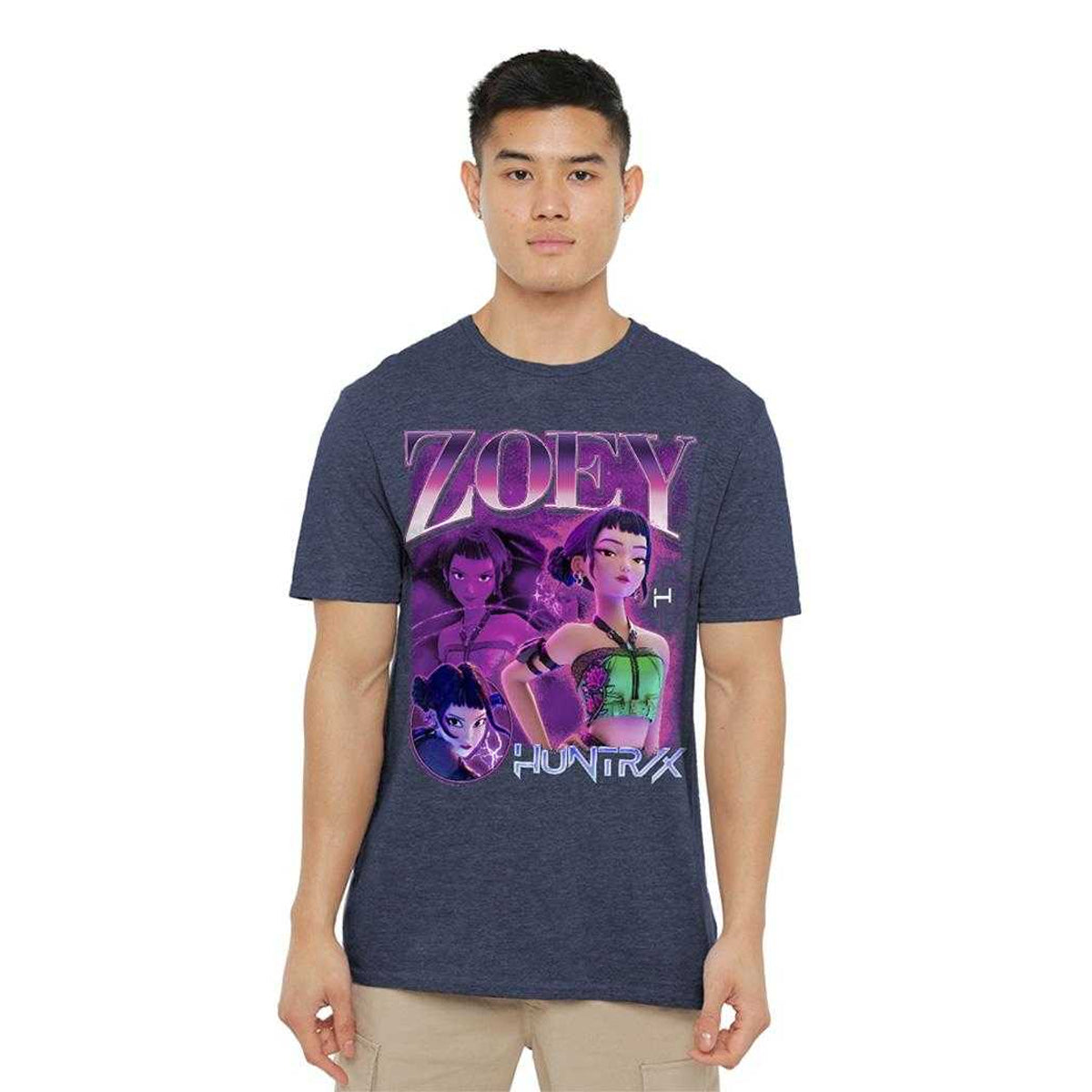 Heather Navy - Lifestyle - K-Pop Demon Hunters Unisex Adult Huntr-X Zoey T-Shirt