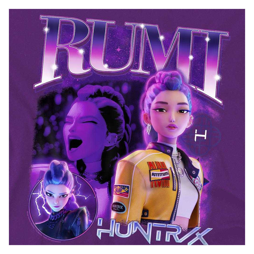 Purple - Side - K-Pop Demon Hunters Unisex Adult Huntr-X Rumi T-Shirt