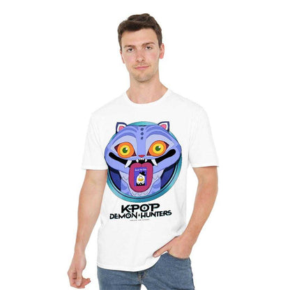 White - Lifestyle - K-Pop Demon Hunters Unisex Adult Save The Date Derpy Tiger Cartoon T-Shirt