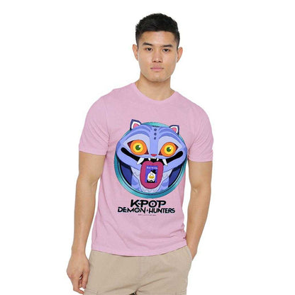 Light Pink - Lifestyle - K-Pop Demon Hunters Unisex Adult Save The Date Derpy Tiger Cartoon T-Shirt