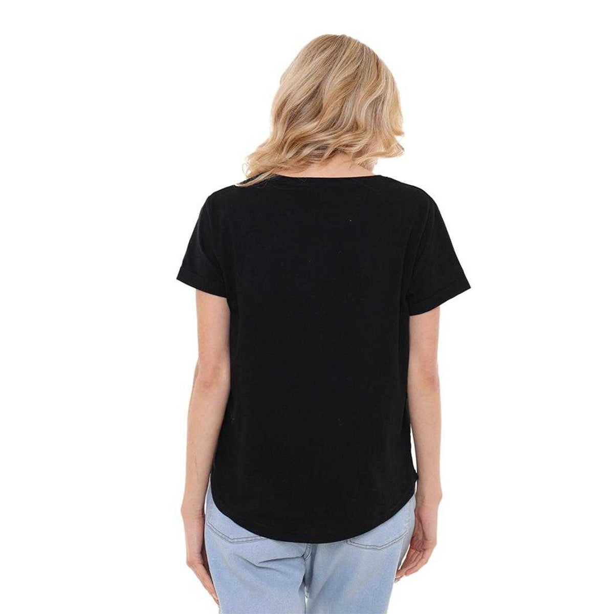 Black - Pack Shot - K-Pop Demon Hunters Womens-Ladies Derpy Tiger Bootleg T-Shirt