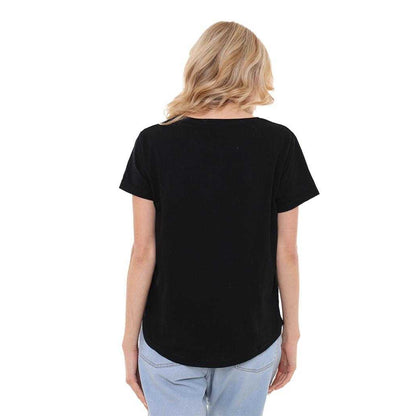 Black - Pack Shot - K-Pop Demon Hunters Womens-Ladies Huntr-X Panels T-Shirt