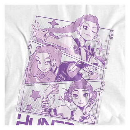 White - Side - K-Pop Demon Hunters Womens-Ladies Huntr-X Panels T-Shirt
