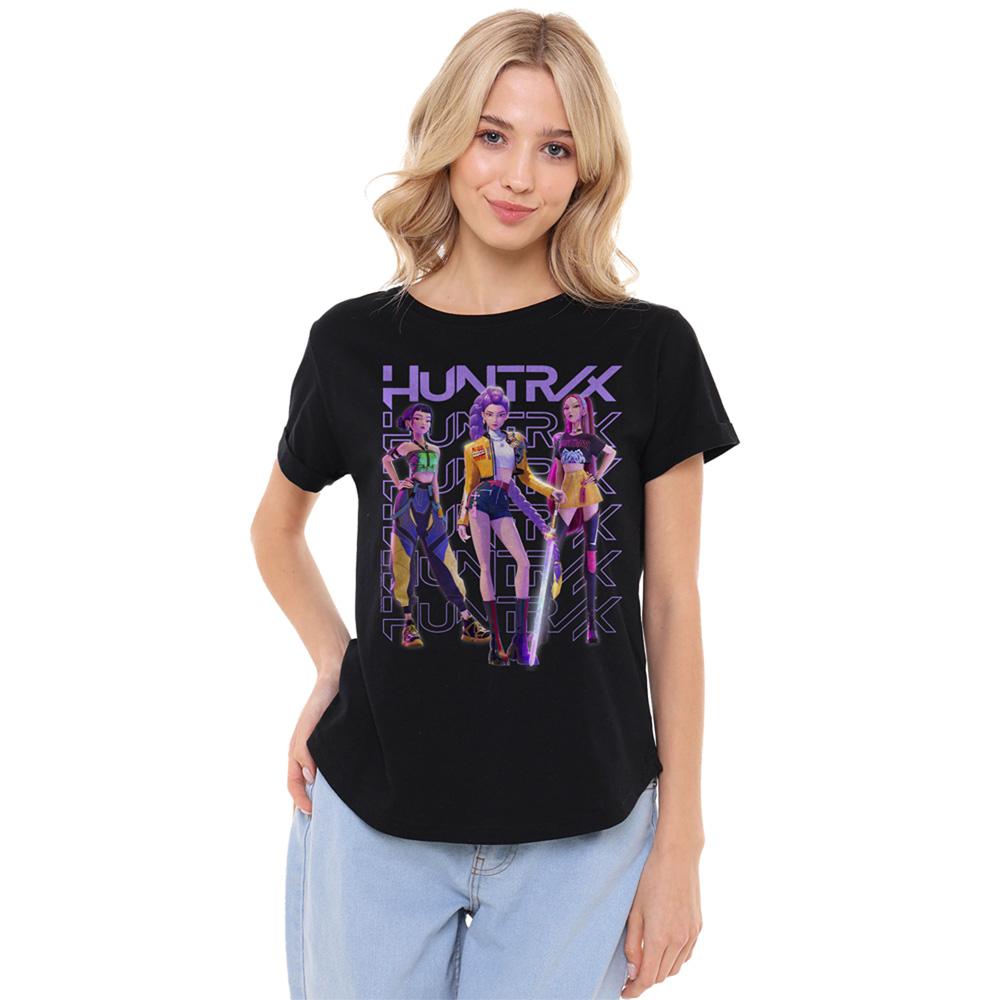 Black - Lifestyle - K-Pop Demon Hunters Womens-Ladies Pose T-Shirt