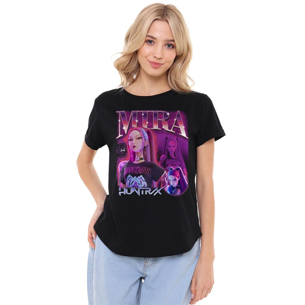 Black - Lifestyle - K-Pop Demon Hunters Womens-Ladies Huntr-X Mira T-Shirt