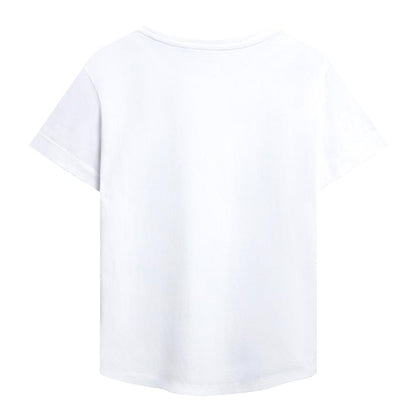 White - Back - K-Pop Demon Hunters Womens-Ladies Saja Boys Grid Fashion T-Shirt