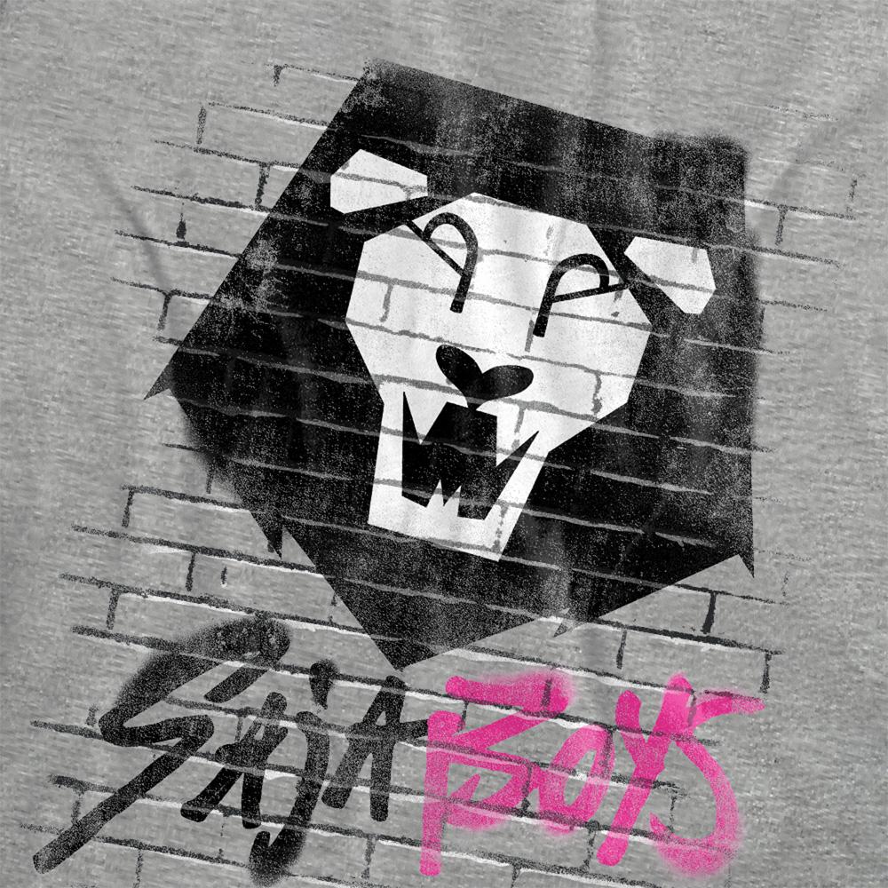Heather Grey - Side - K-Pop Demon Hunters Womens-Ladies Saja Boys Graffiti Fashion T-Shirt