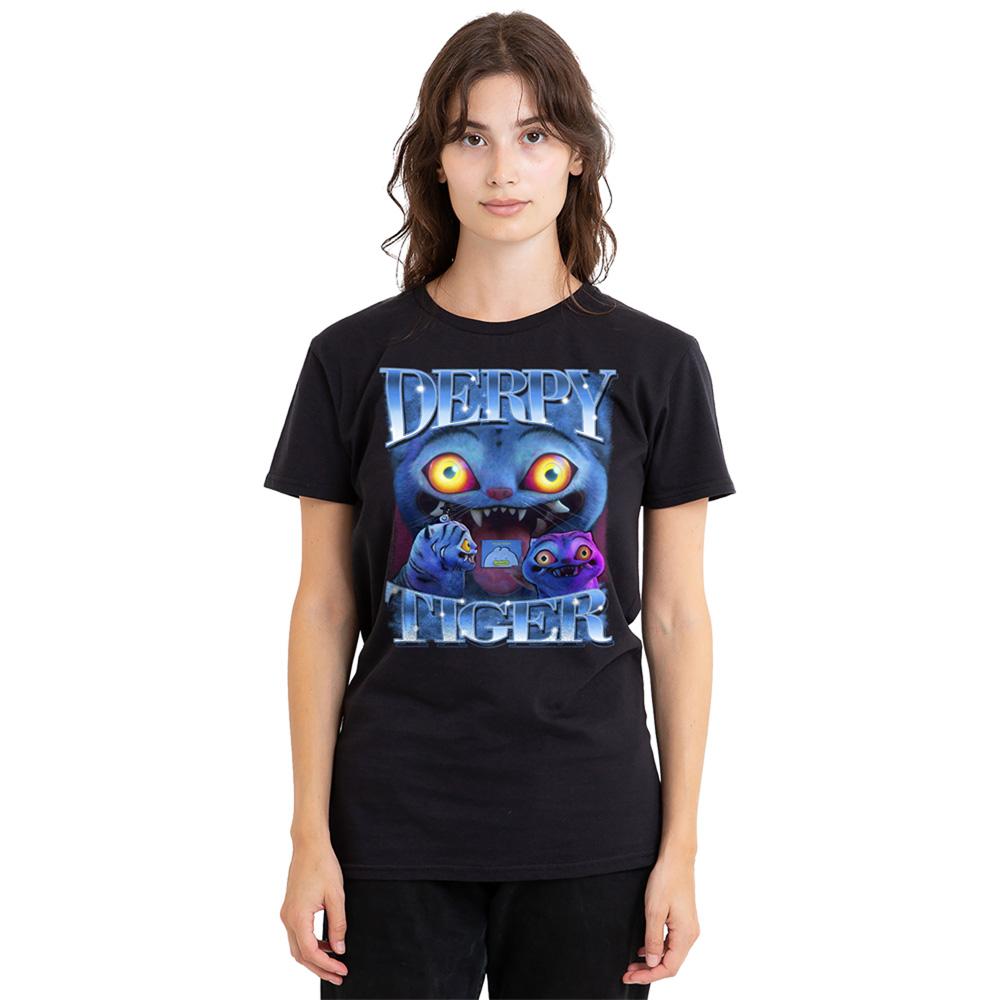 Black - Lifestyle - K-Pop Demon Hunters Womens-Ladies Derpy Tiger T-Shirt