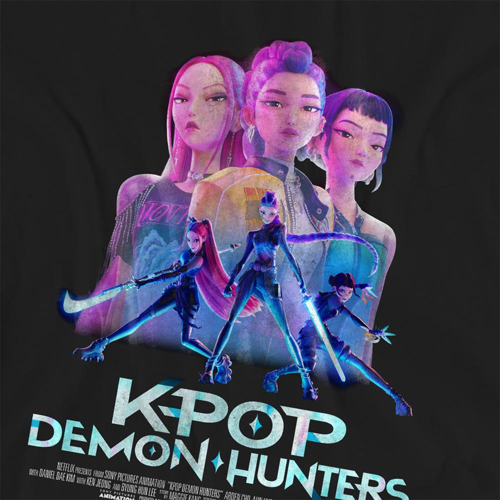 Black - Side - K-Pop Demon Hunters Womens-Ladies Huntr-X Poster T-Shirt