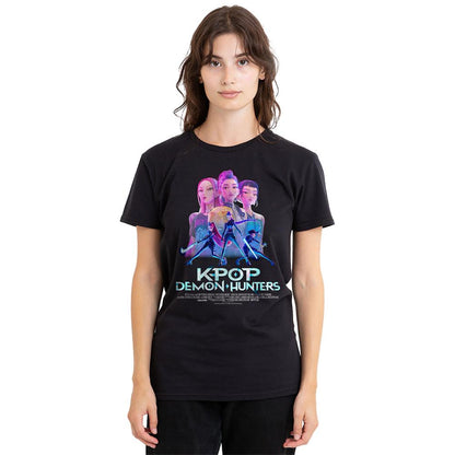 Black - Lifestyle - K-Pop Demon Hunters Womens-Ladies Huntr-X Poster T-Shirt