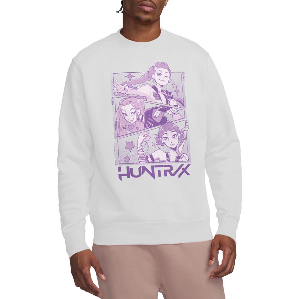 White - Lifestyle - K-Pop Demon Hunters Unisex Adult Huntr-X Panel Sweatshirt