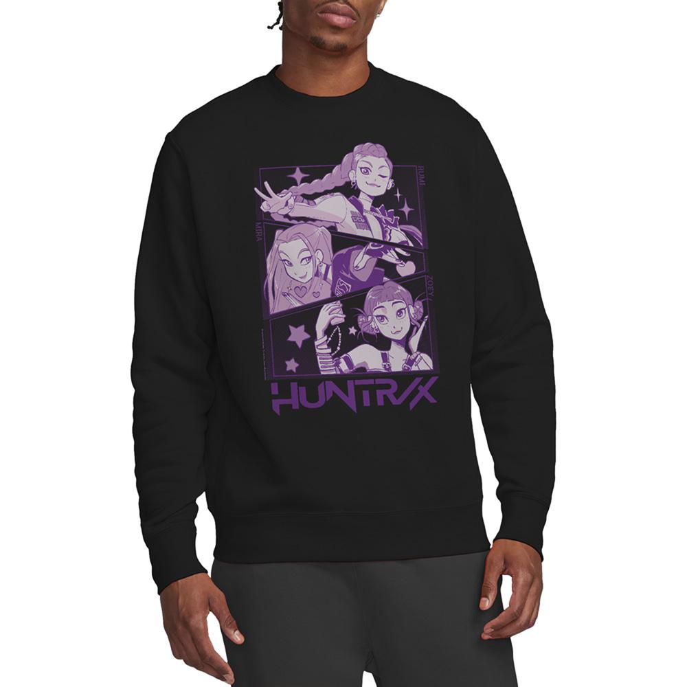 Black - Lifestyle - K-Pop Demon Hunters Unisex Adult Huntr-X Panel Sweatshirt