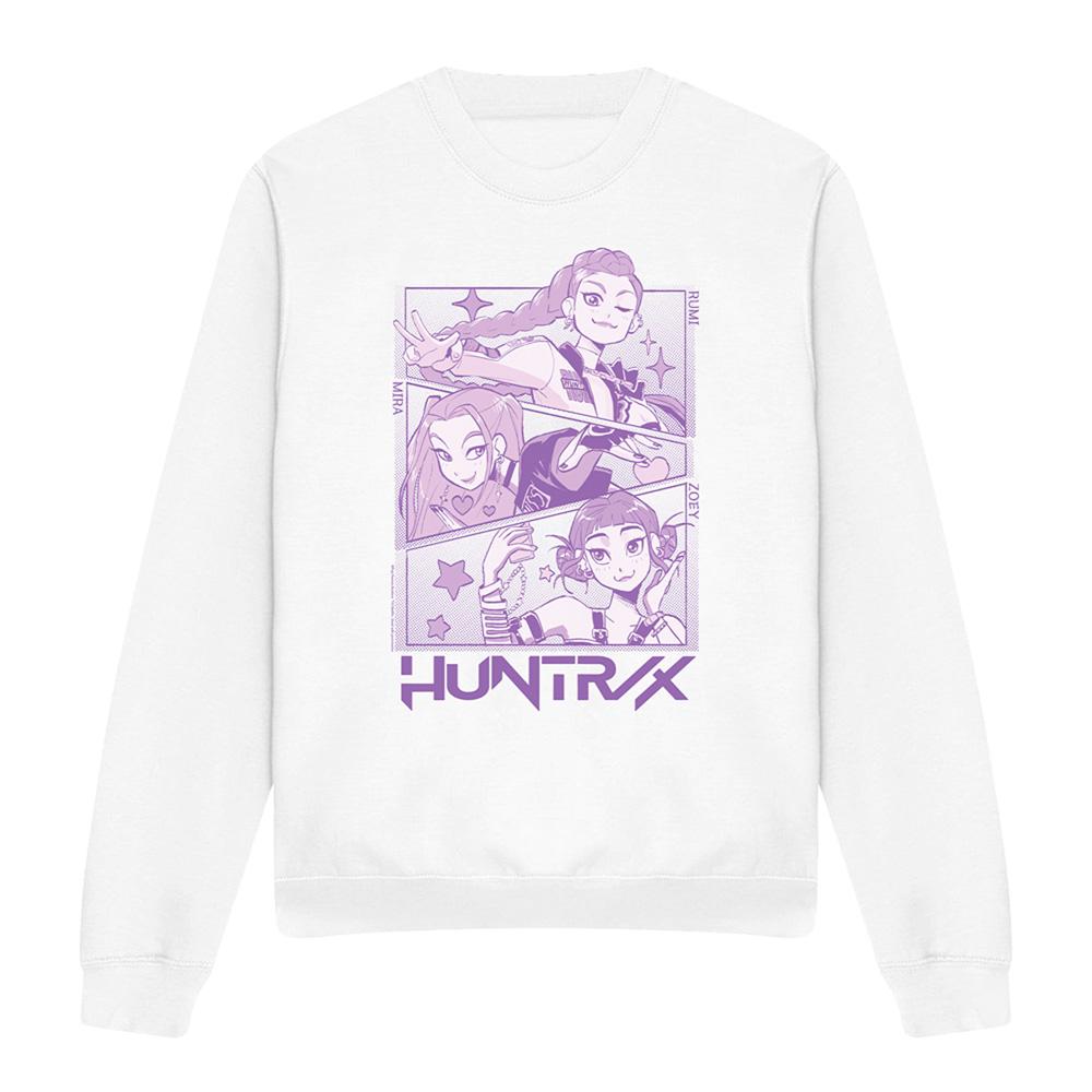 White - Front - K-Pop Demon Hunters Unisex Adult Huntr-X Panel Sweatshirt