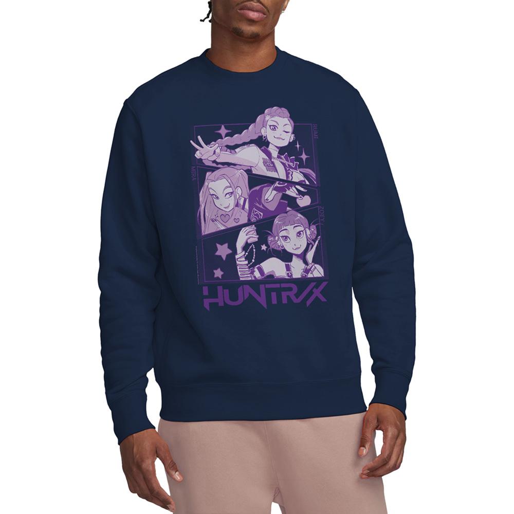 Navy - Lifestyle - K-Pop Demon Hunters Unisex Adult Huntr-X Panel Sweatshirt