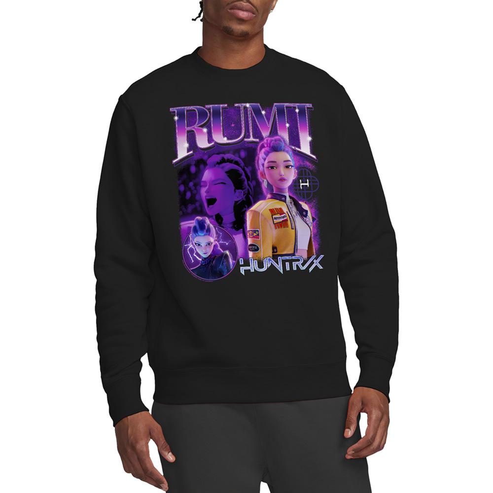 Black - Lifestyle - K-Pop Demon Hunters Unisex Adult Huntr-X Rumi Bootleg Sweatshirt