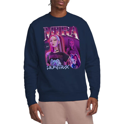 Navy - Lifestyle - K-Pop Demon Hunters Unisex Adult Huntr-X Mira Sweatshirt