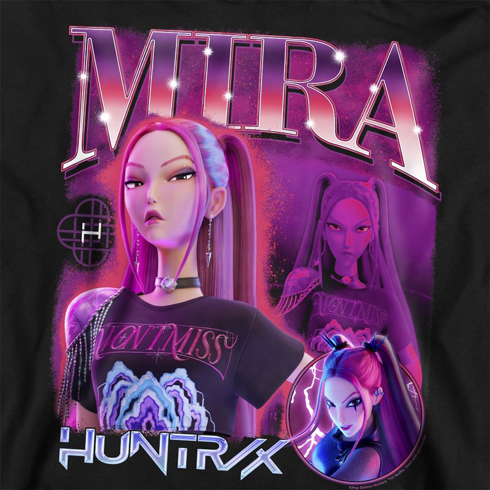 Black - Side - K-Pop Demon Hunters Unisex Adult Huntr-X Mira Sweatshirt