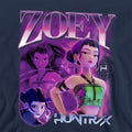 Navy - Side - K-Pop Demon Hunters Unisex Adult Huntr-X Zoey Sweatshirt