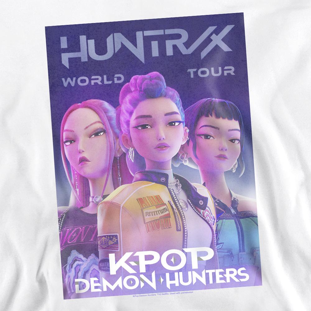 White - Side - K-Pop Demon Hunters Unisex Adult World Tour Huntr-X Poster Sweatshirt