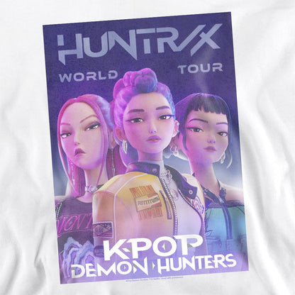 White - Side - K-Pop Demon Hunters Unisex Adult World Tour Huntr-X Poster Sweatshirt